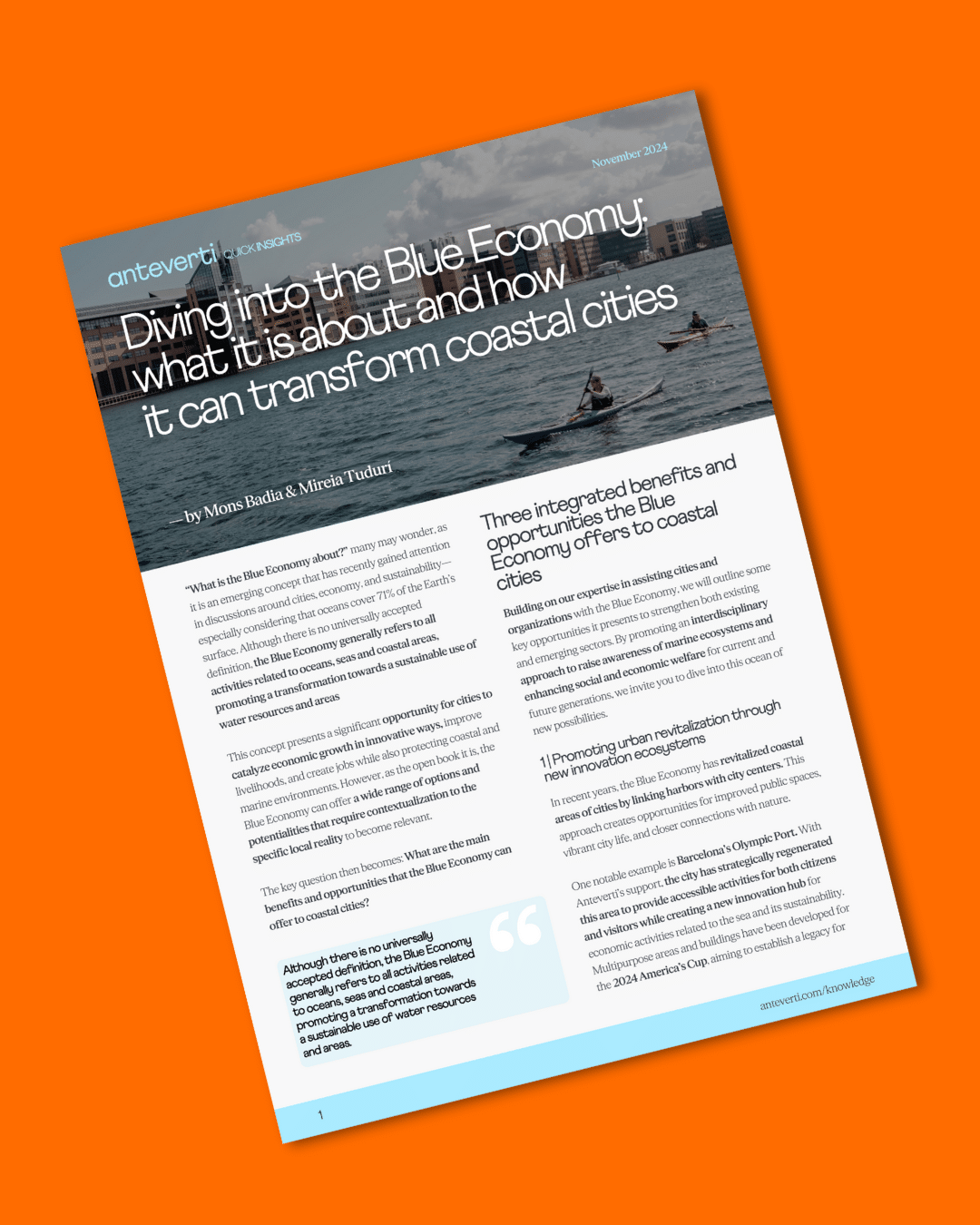 Economia blava: què és i com pot transformar les ciutats costaneres